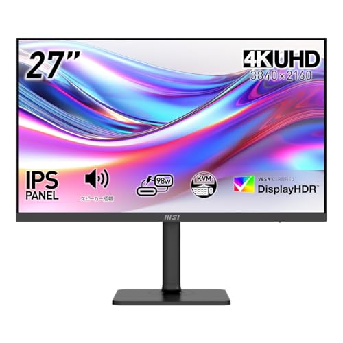 Amazon.co.jp: MSI ビジネスモニター 27インチ 4K UHD IPSパネル